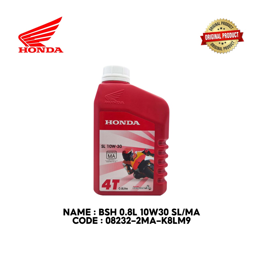 HONDA Engine Oil 4T API SL 10W30 0.8L 082322MAK8LM9 Shopee Malaysia
