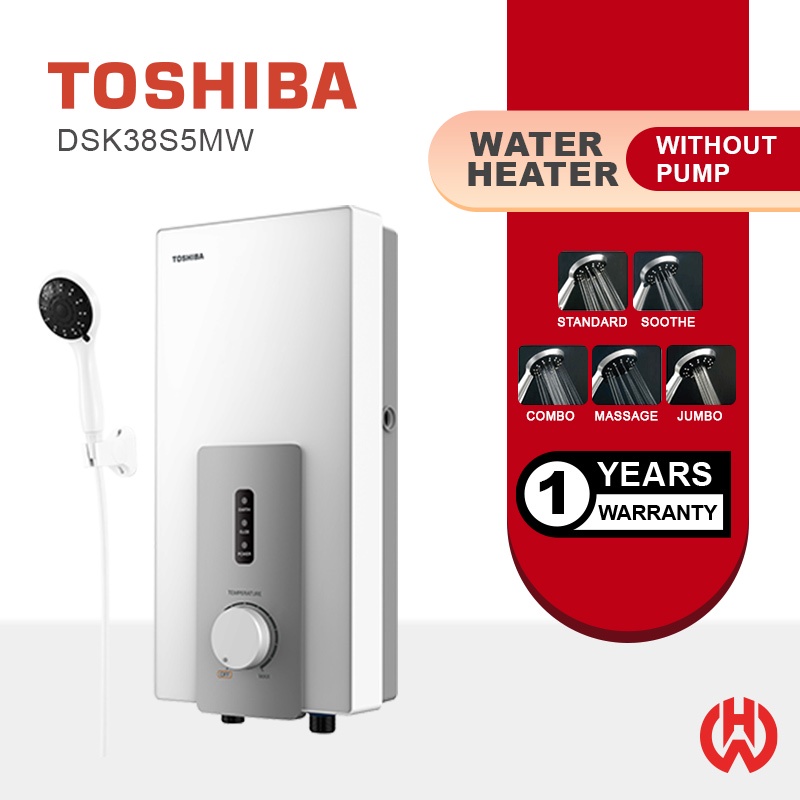 TOSHIBA DSK38S5MW Water Heater Non Pump Instant Electric 热水机 Pemanas Air Mandi