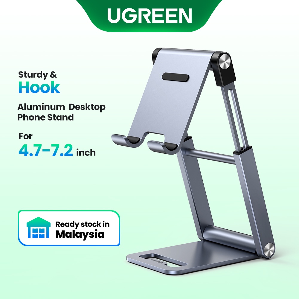 UGREEN Phone Stand Aluminum Cell Phone Adjustable Desk Phone Holder compatible for iPhone 11 Pro Max XR Tablet Support Mount Holder Stand