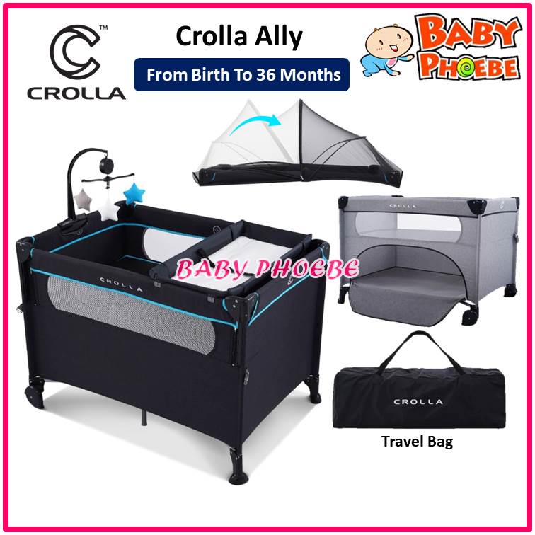 Crolla Ally Baby Playpen Playard with Adjustable Slide Door / Crolla