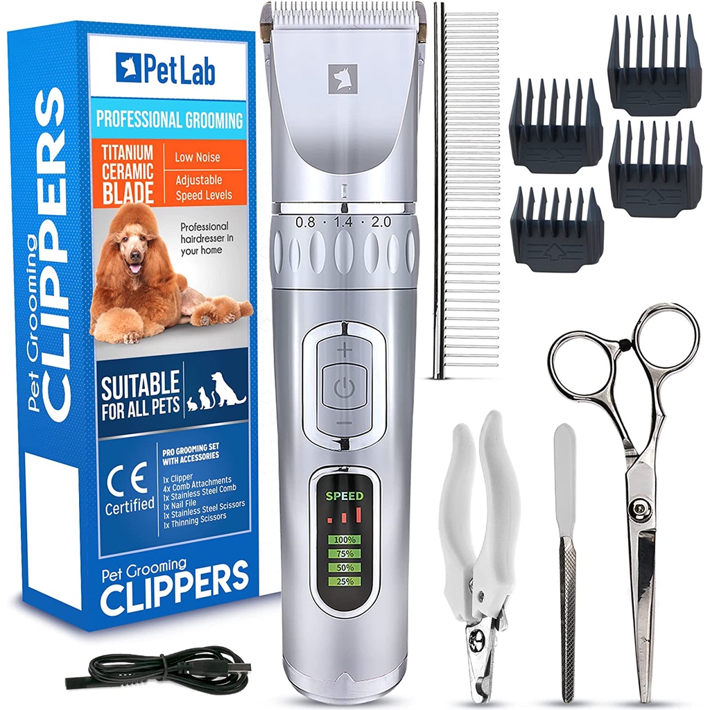 PetLab Dog Clippers Professional Cat Dog Grooming Kit for Small Medium