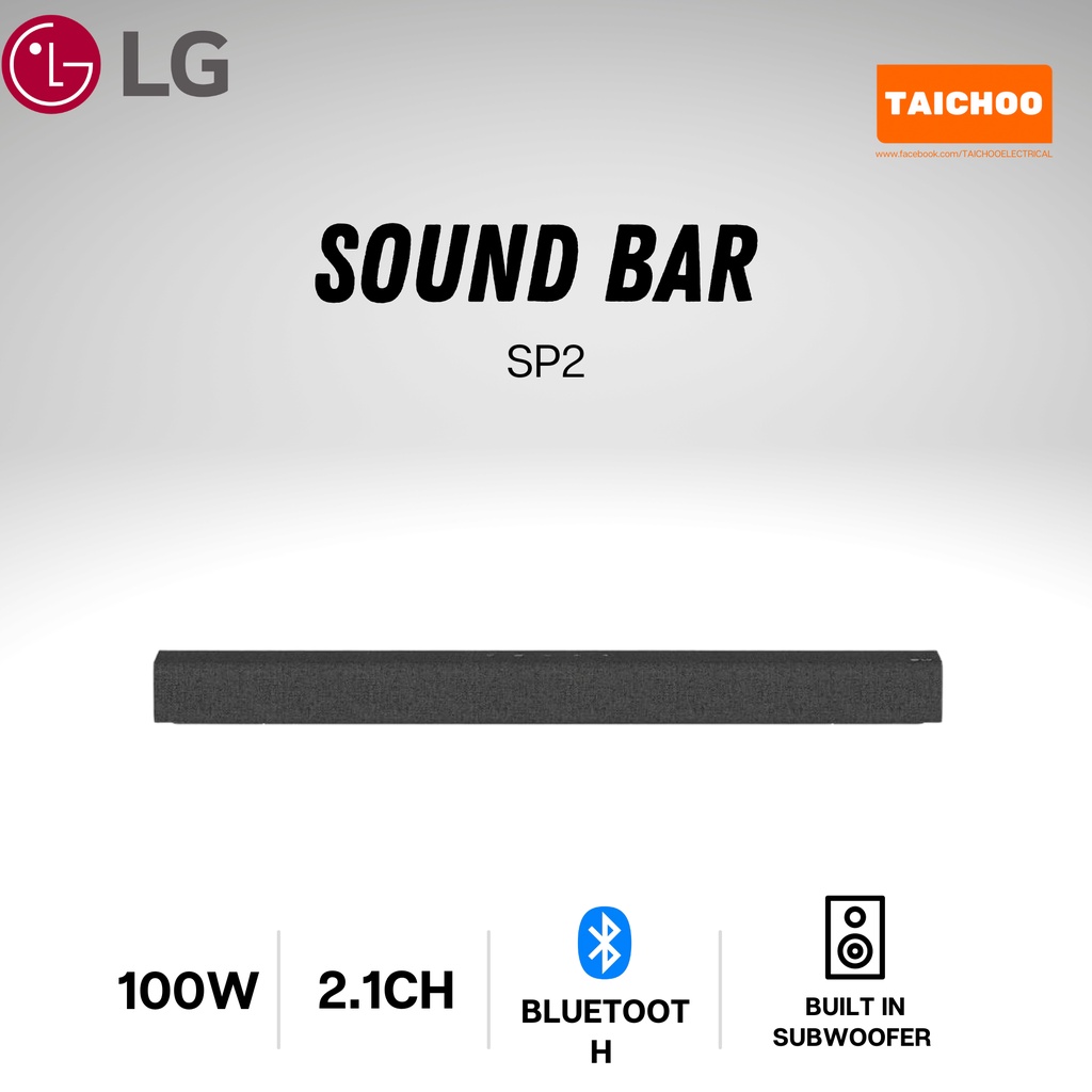 LG Sound Bar 100W 2.1CH SP2 Shopee Malaysia