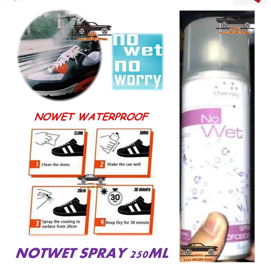 ORIGINAL Water Repellant Spray Nowet Waterproof 250ml (No Wet ) Shopee Malaysia