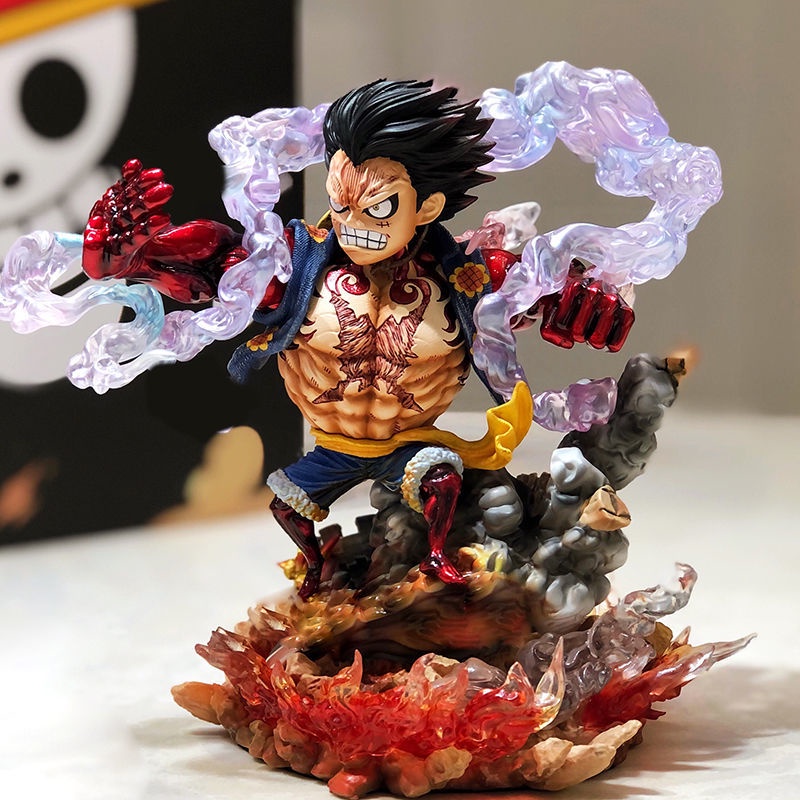 G5 4th Four Gear Luffy KONG GUN Doflamingo Battle Anime Figture Handmade Model Toy Gift Collection