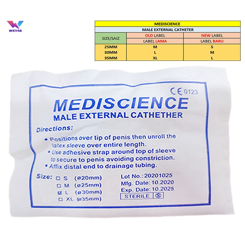 MEDISCIENCE Male External Catheter (Uridrop/condom catheter) 25MM/30MM/35MM/pc Shopee Malaysia