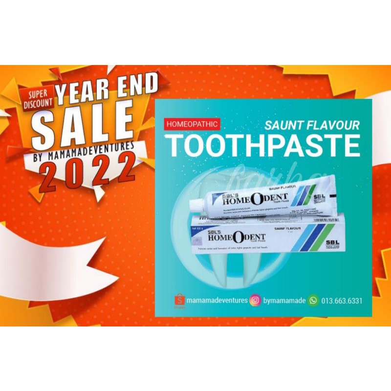 Homeopathic Toothpaste Homeodent SBL 100g Shopee Malaysia