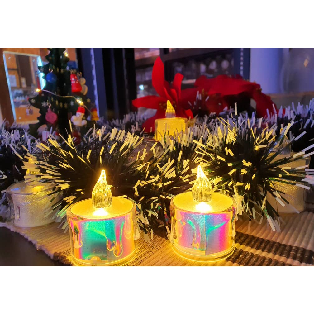 LED Electronic Candle Glow Tea Wax Tear Lights Candle Nightlight Candles Home Decor Led Candles with Batteries(2027L)