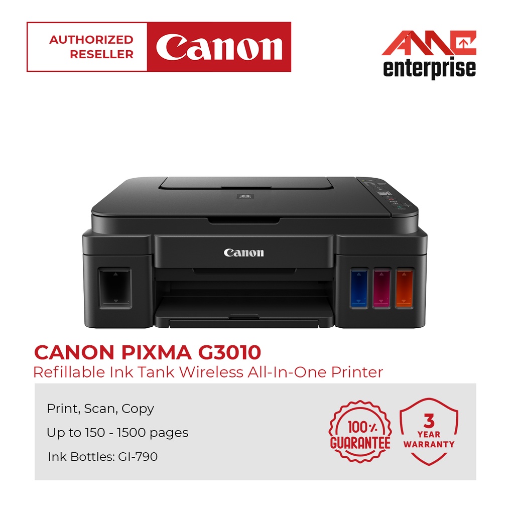 Canon PIXMA G3010 Refillable Ink Tank Wireless All-In-One for High ...