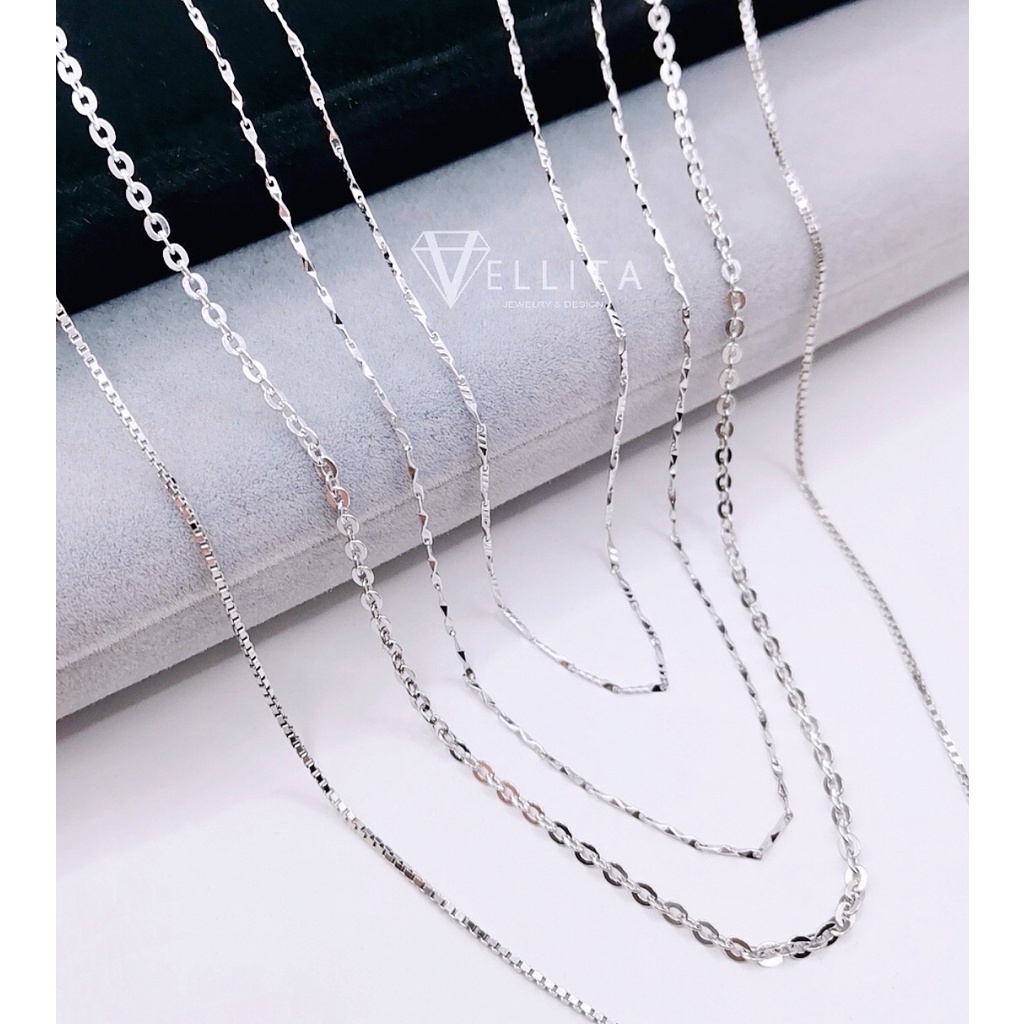 [VELLITA]S925 Necklace "Design" Thin Chain 100% Real 925 Sterling Silver Italy Fashion