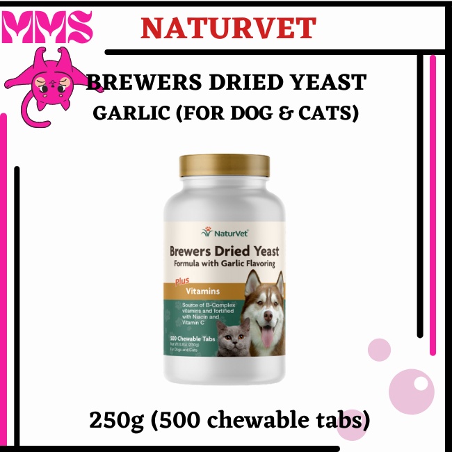 NaturVet Brewers Dried Yeast Formula with Garlic Flavoring Chewable