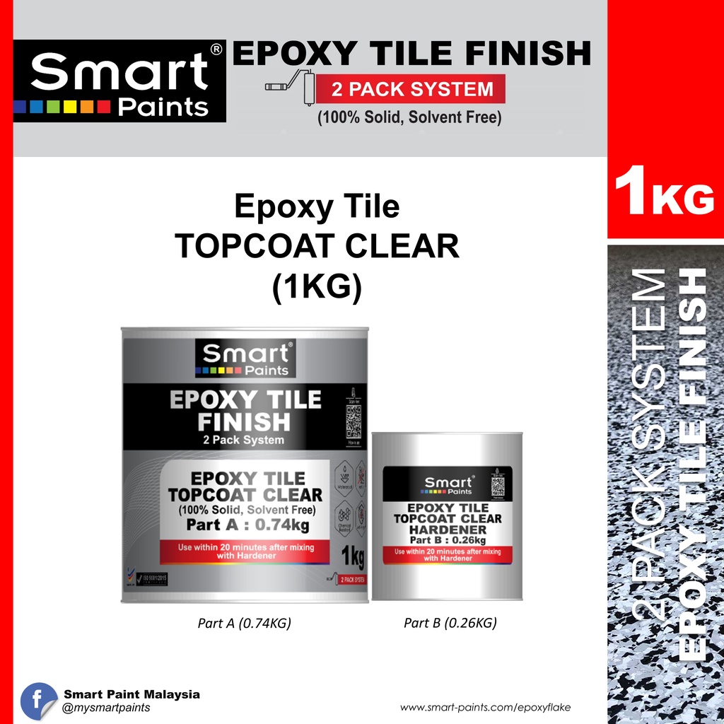 Smart Epoxy Tile Finish (Topcoat Clear Only) (1KG) | Shopee Malaysia