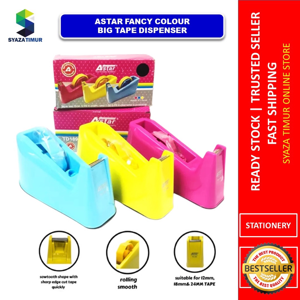 [STGR MY] Tape Dispenser ASTAR TD189 Fancy Colour Big Size Tape