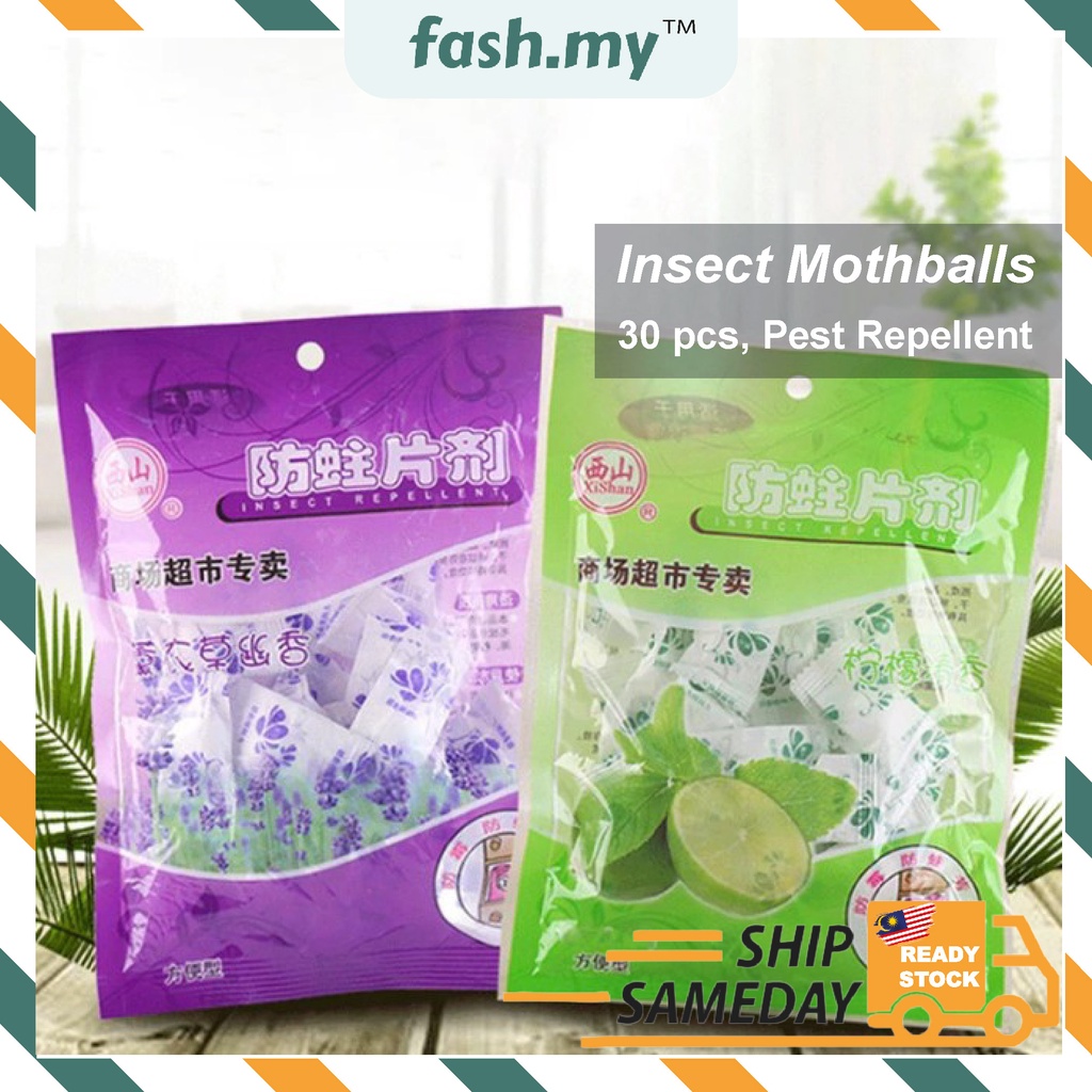 FASH Bugs Repellents Insect Cockroach Lizard Repellent Mothballs (30