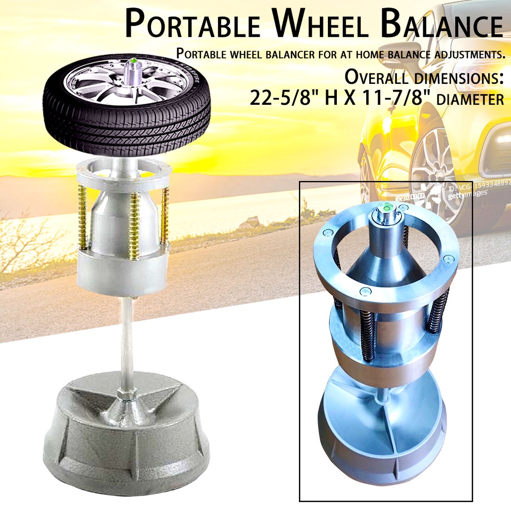 Portable Car Truck Hubs Wheel Tire Balancer Bubble Level Heavy Duty Rim