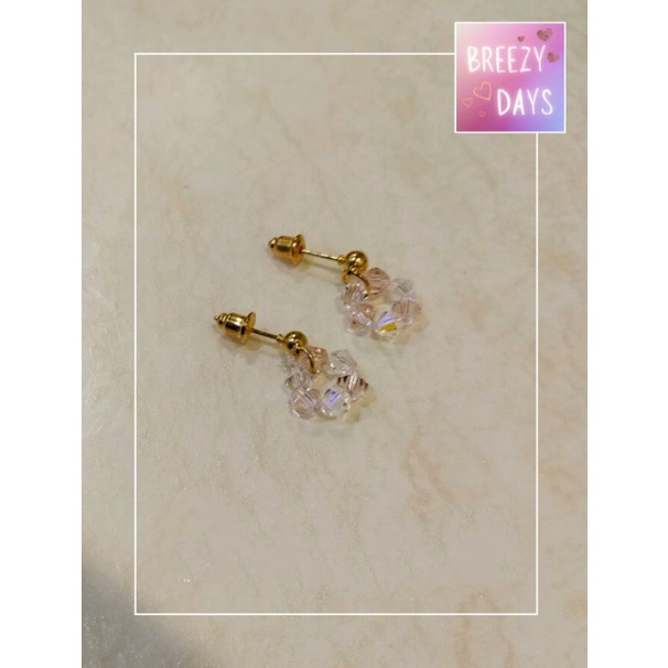 BREEZY DAYS Exclusively Handcrafted Crystal Beads Drop Earrings 手工自制限量款水晶珠子耳环