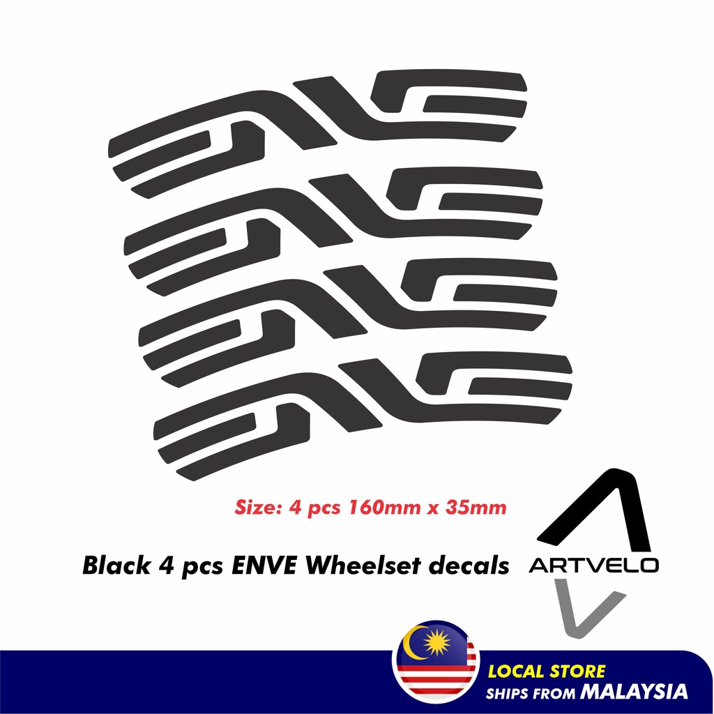Enve cycling sticker 4 pcs wheelset decals for 40 to 50 mm high profile 700c road bike fixed bike fixie rims