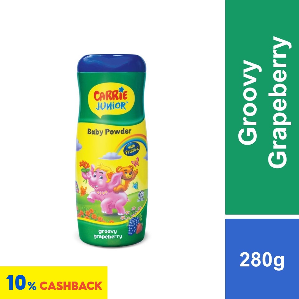 Carrie Junior Baby Powder Groovy Grapeberry 280g | Shopee Malaysia