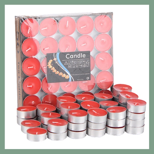 50pcs High Quality Tealight Candle / Tea Light Candle / Small Candle 1-2hour Lilin white red pink green purple