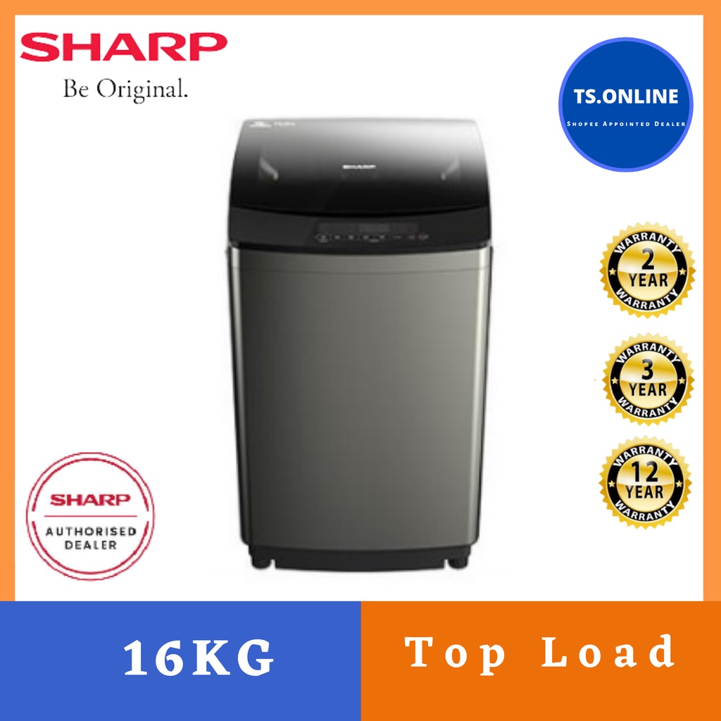 (FREE SHIPPING) Sharp Top Load Full Auto Washing Machine (16kg) ESY1619