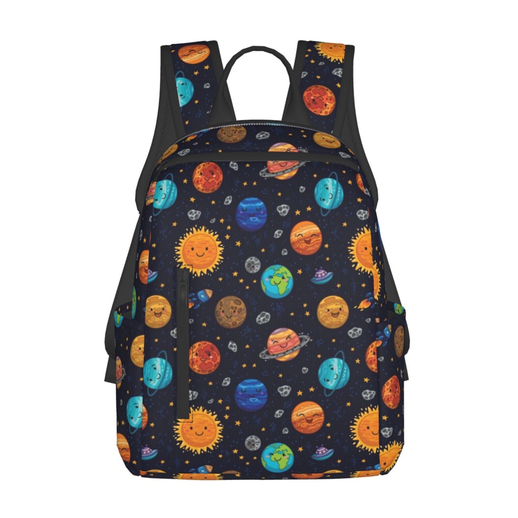 Solar System Planet Lightweight Backpack Outdoor Travel Kids Large Capacity Student Schoolbag Casual Shoulder Bag