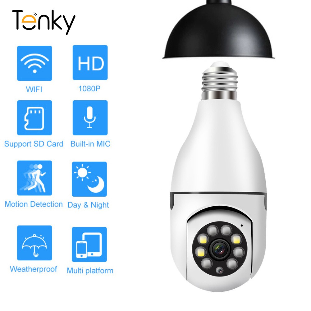 Tenky Smart bulb surveillance camera E27 (JXLCAM) white Shopee Malaysia