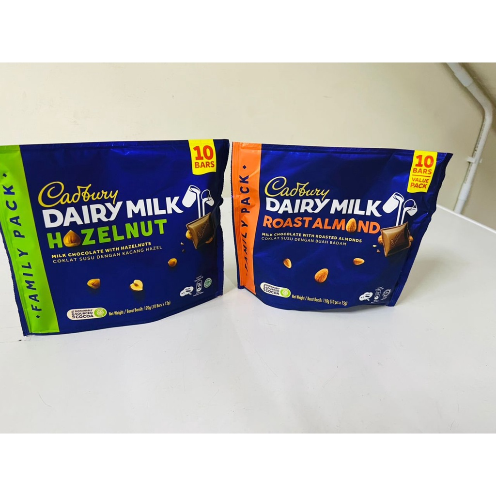 CADBURY DAIRY MILK MINI BAR PUNCH BAG ALMOND / HAZELNUT / CHIPSMORE
