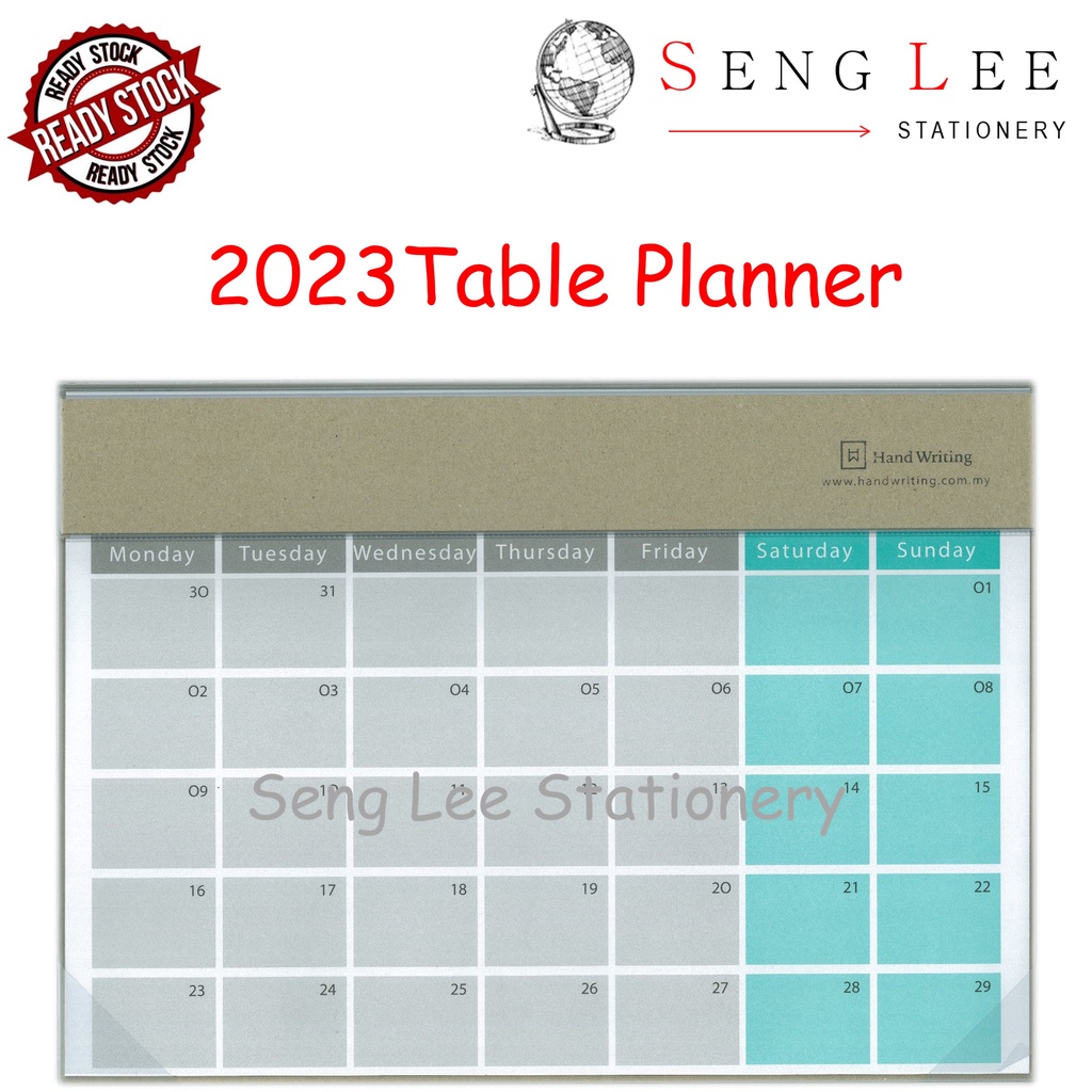 2023 Handwriting Monthly Desk Table Planner 2023 Shopee Malaysia