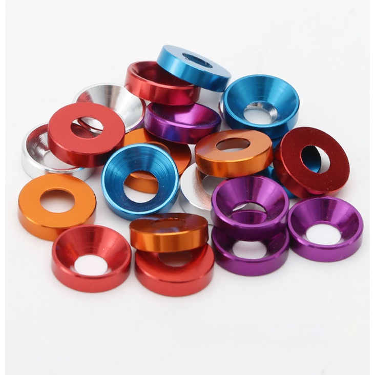 Aluminum Alloy Countersunk/Flat Head Washer Multi Color Washer Screw