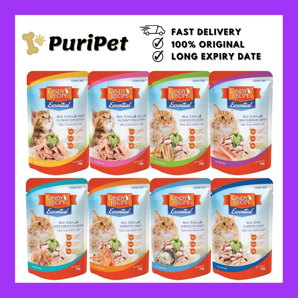 Cindy's Recipe Essential Gravy Pouch Grain Free Cat/Kitten Wet Food For