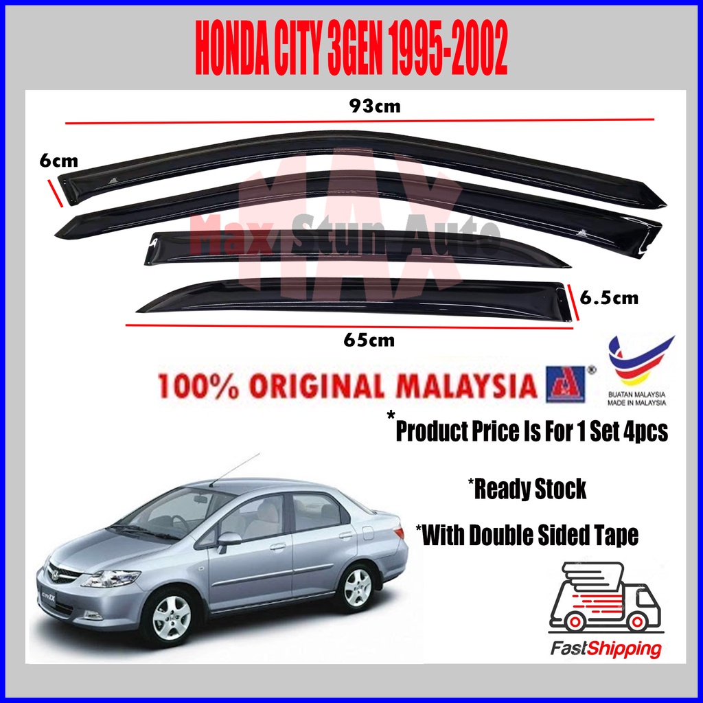 Honda City SX8 (3rd Gen) 19962002 AG Door Visor Air Press Wind
