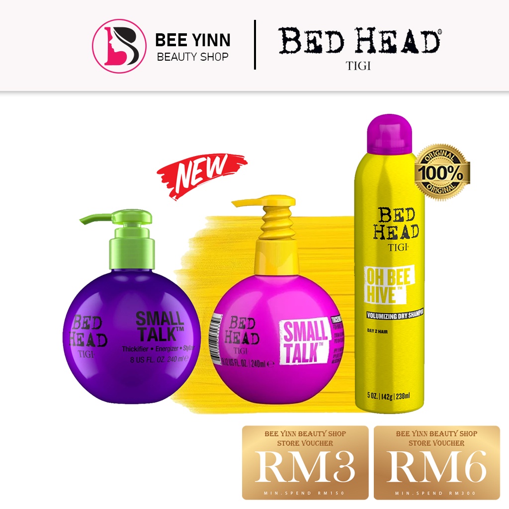 NEW PACKING! TIGI Bed Head Small Talk 3 in 1 Volumizing Cream (240ml) Soft  Curl / Oh Bee Hive Dry Shampoo 200ml | Shopee Malaysia