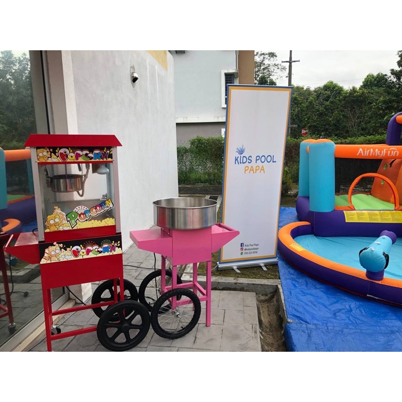 kids-pool-popcorn-cart-cotton-candy-birthday-party-event-water-slide