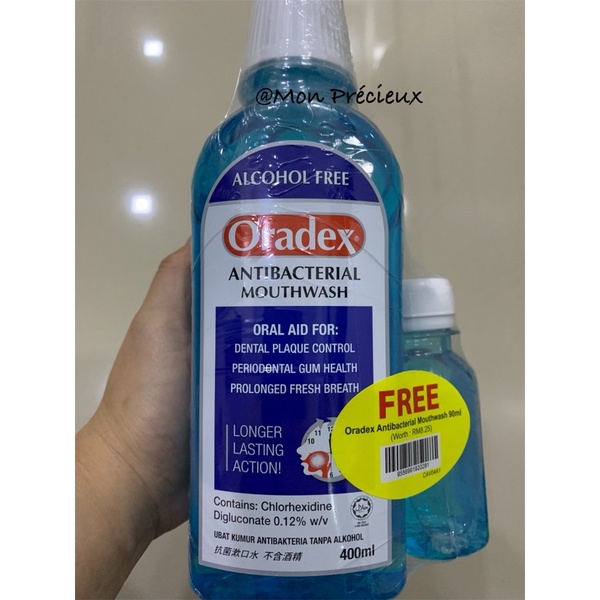 Oradex Antibacterial Mouthwash 400ml X 2 Mouthrinse Shopee Malaysia