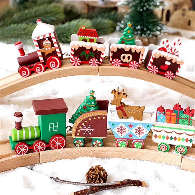 Merry Christmas Xmas Home Decorations/4 Knots Train Ornament For Home 2023 Xmas Gifts