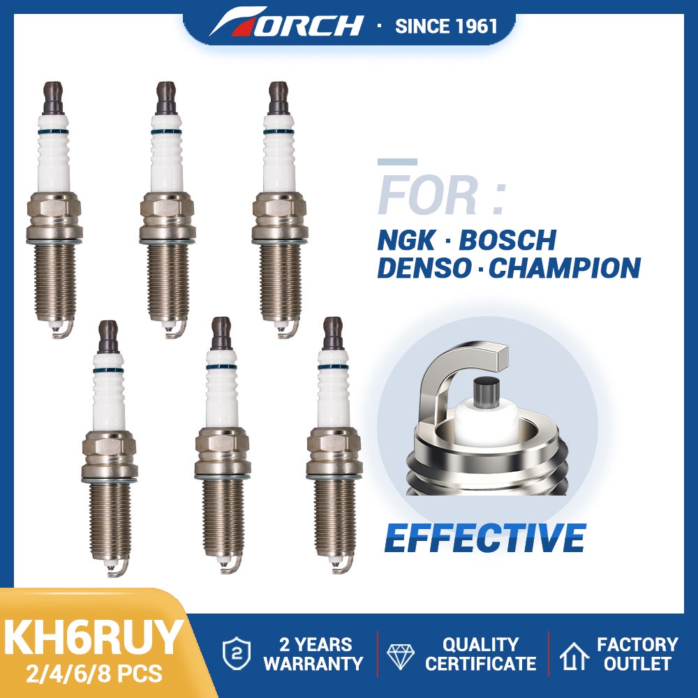 2-8PCS U-groove Spark Plugs Torch KH6RUY China Original High Performance Resistor Car Candles Power Automobile Parts