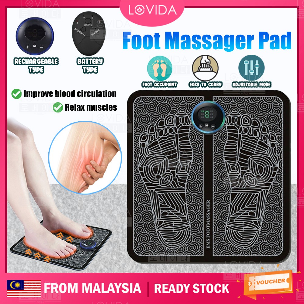 LOVIDA Foot Massage Machine Accupoint Leg Stimulator Detox Pain Relief ...