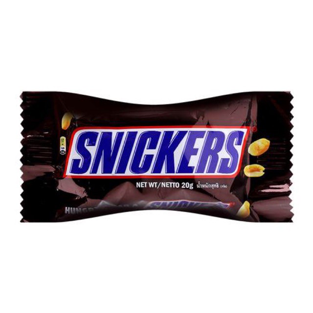 SNICKERS MINI BAR ROASTED PEANUTS CARAMEL MILK CHOCOLATE 20G Shopee