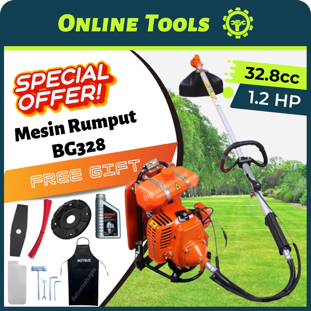 [OFFER] TANIKA HARZ IZUKO TENAKA TANEKA OKAZAWA BG328 Gasoline Backpack Brush Cutter Mesin Rumput SUPER VALUE SET