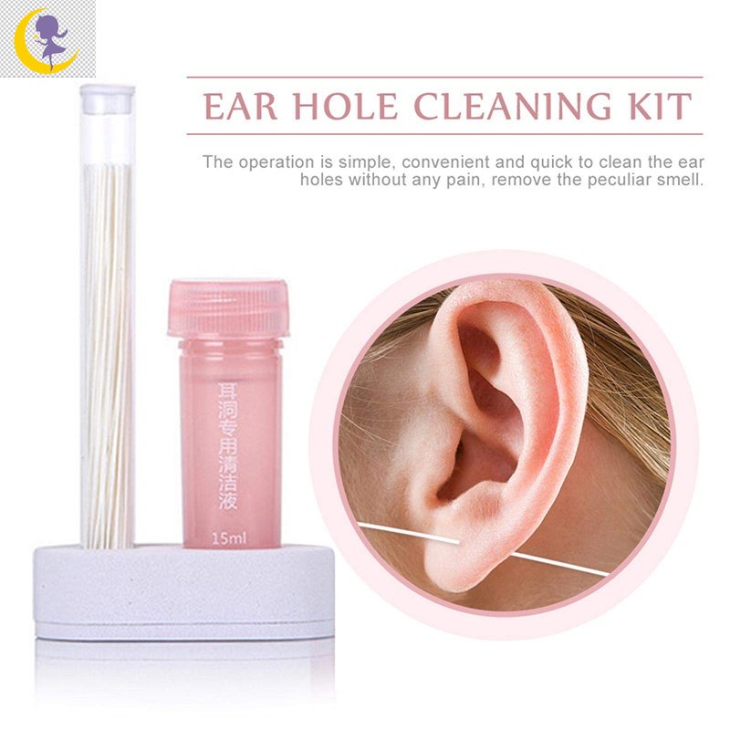Earring hole cleaning, ear hole cleaning line, ear hole cleaner, 70 ear
