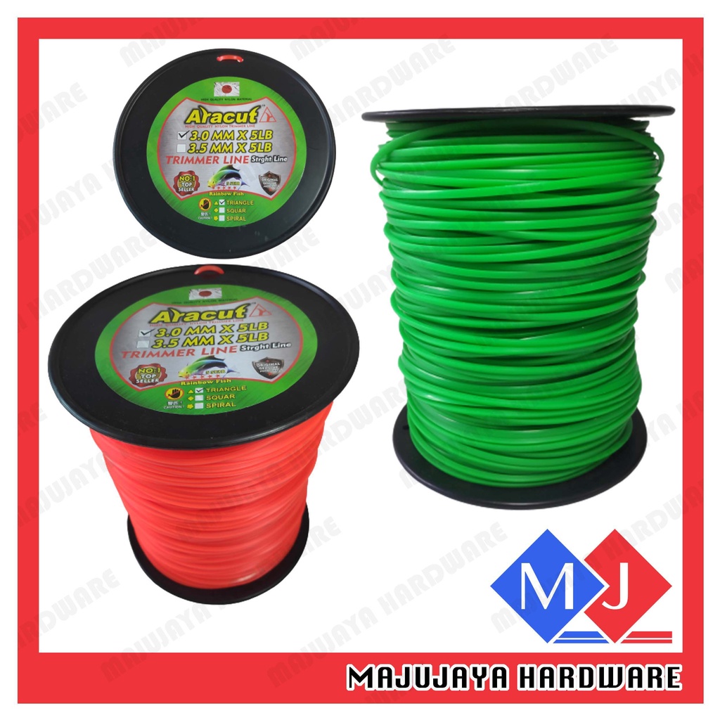 ARACUT Nylon Grass Trimmer Line 3.5mm X 5LB Tali Mesin Ruput Tali Potong Rumput Nylon Mowing Rope Grass Cutting String