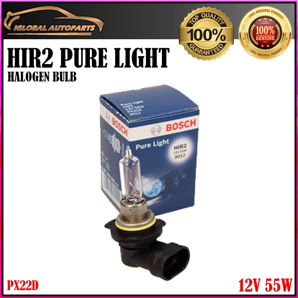 Bosch PURE LIGHT HIR2 12V 55W Halogen Light Bulb (1 Piece) | Shopee ...