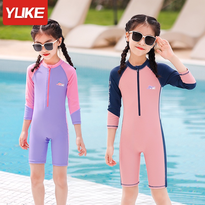 YUKE Swimming Suit Kids Girl Swimsuit Cartoon Cute Dinosaur Comfortable ...