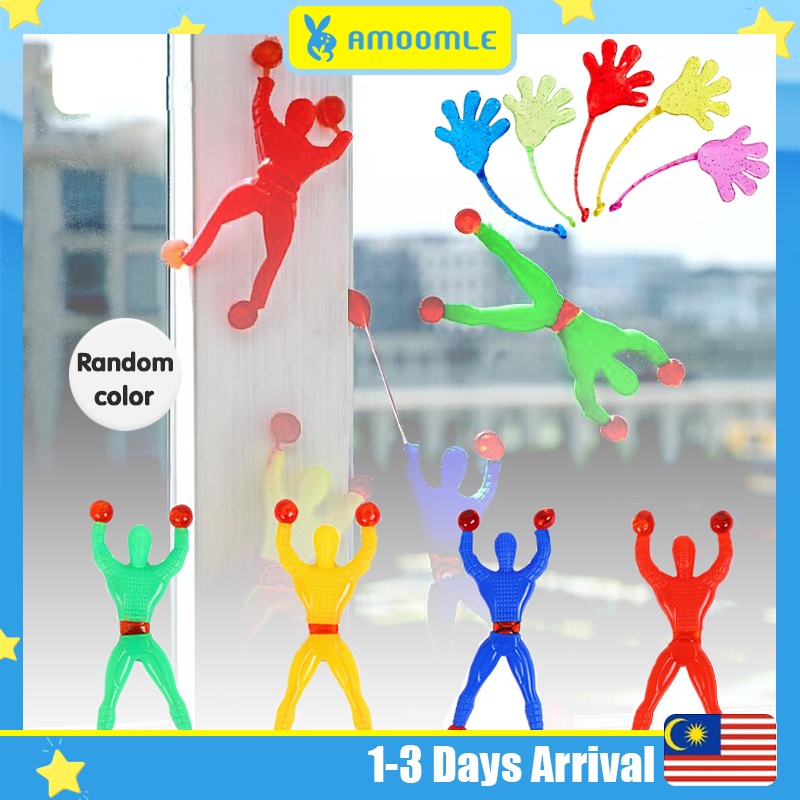 Flexible Climb Sticky Men Wall Toy Kids Toys Climbing Flip Plastic Man Sticky Toys Gift