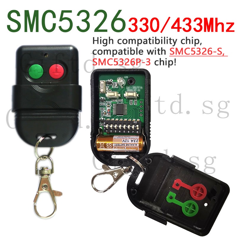 330Mhz SMC5326 Auto Gate Remote Control SMC5326S 433Mhz 8DIP Switch