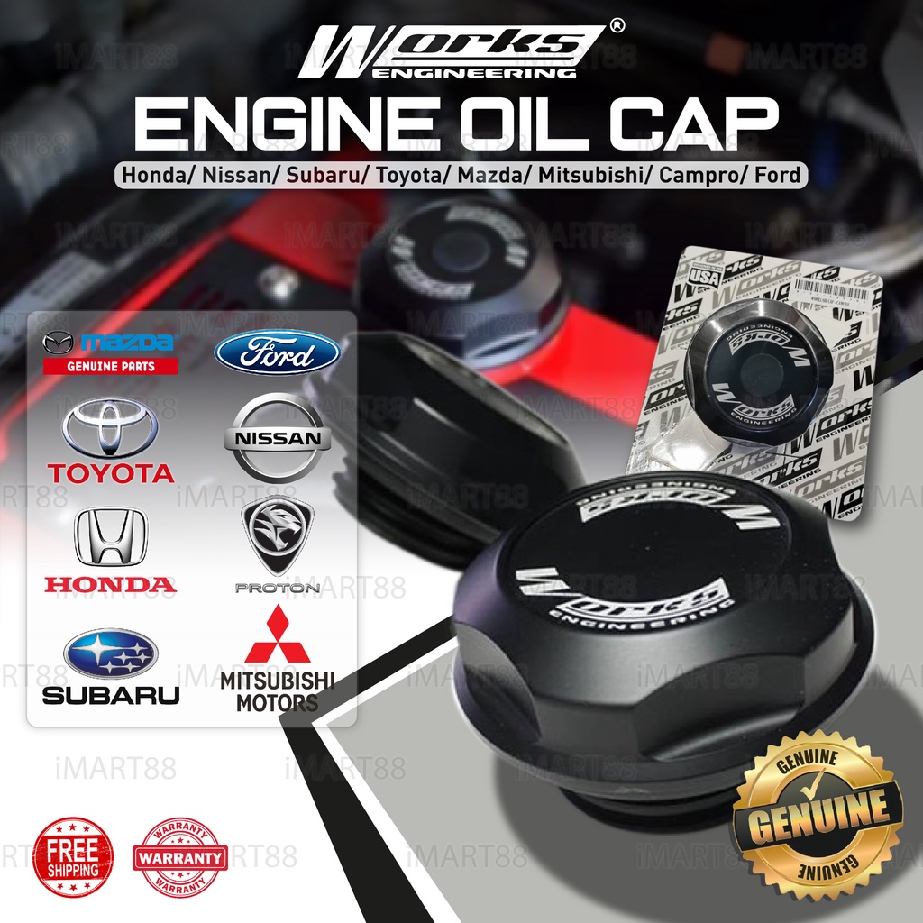 Works Engineering Toyota Perodua Honda Campro Nissan Engine Oil Cap