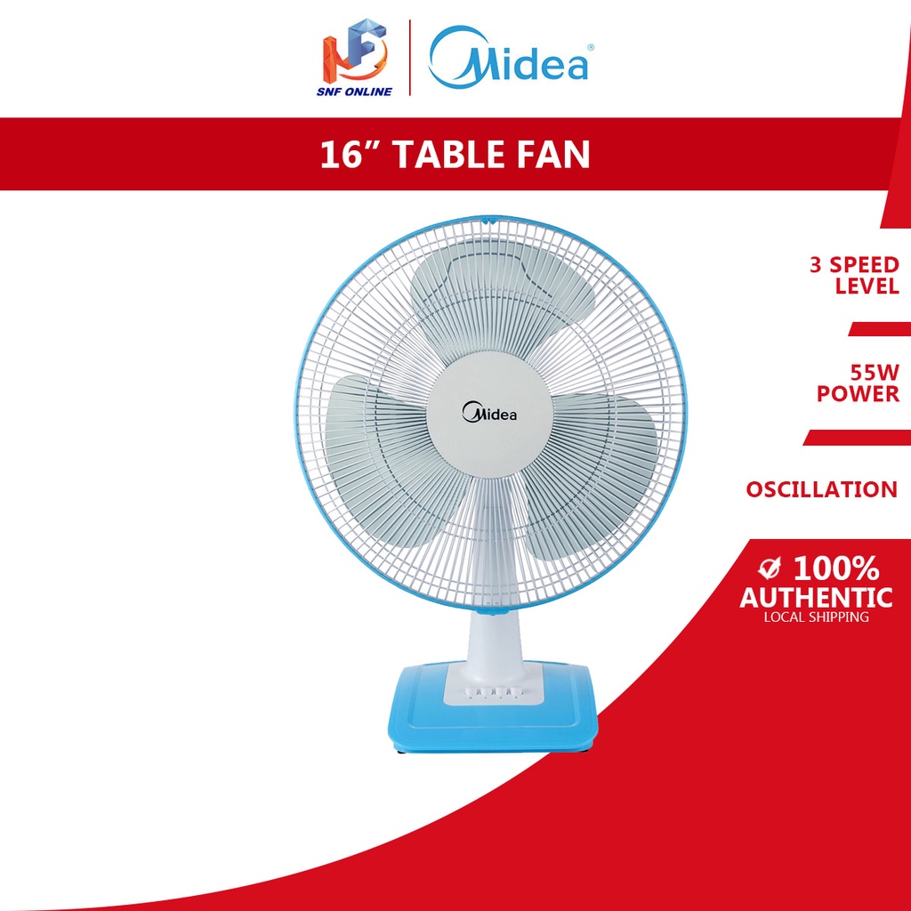 Midea Table Fan 16 Mf 16ft17nb Mf 16ft15nb Shopee Malaysia