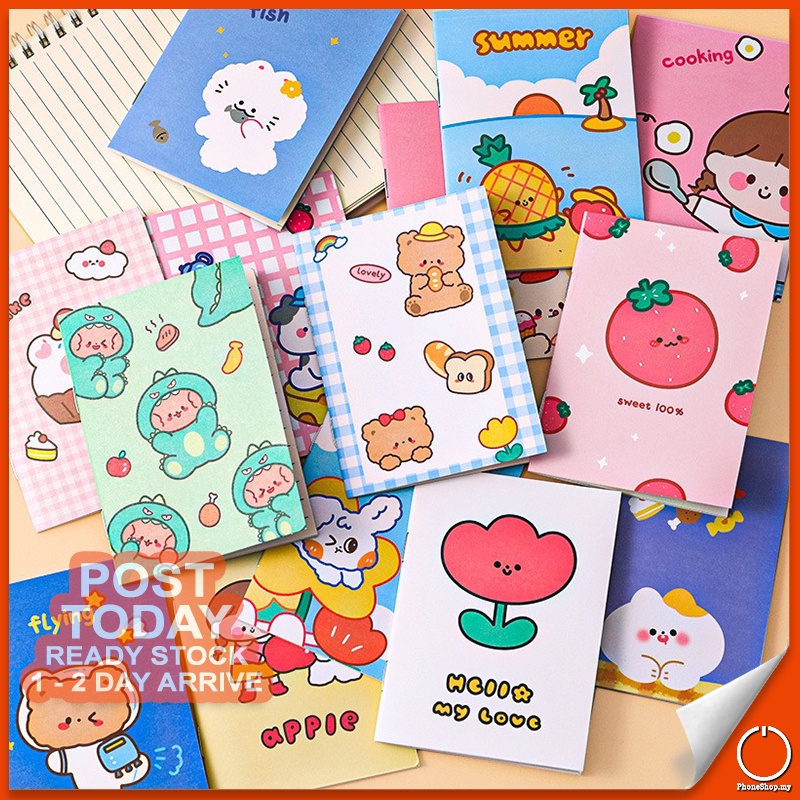 Cute Design Diary Notebook Mini Pocket Notepad Memo Pad Journals Stationery Kids Gifts Buku Nota Comel 迷你笔记本