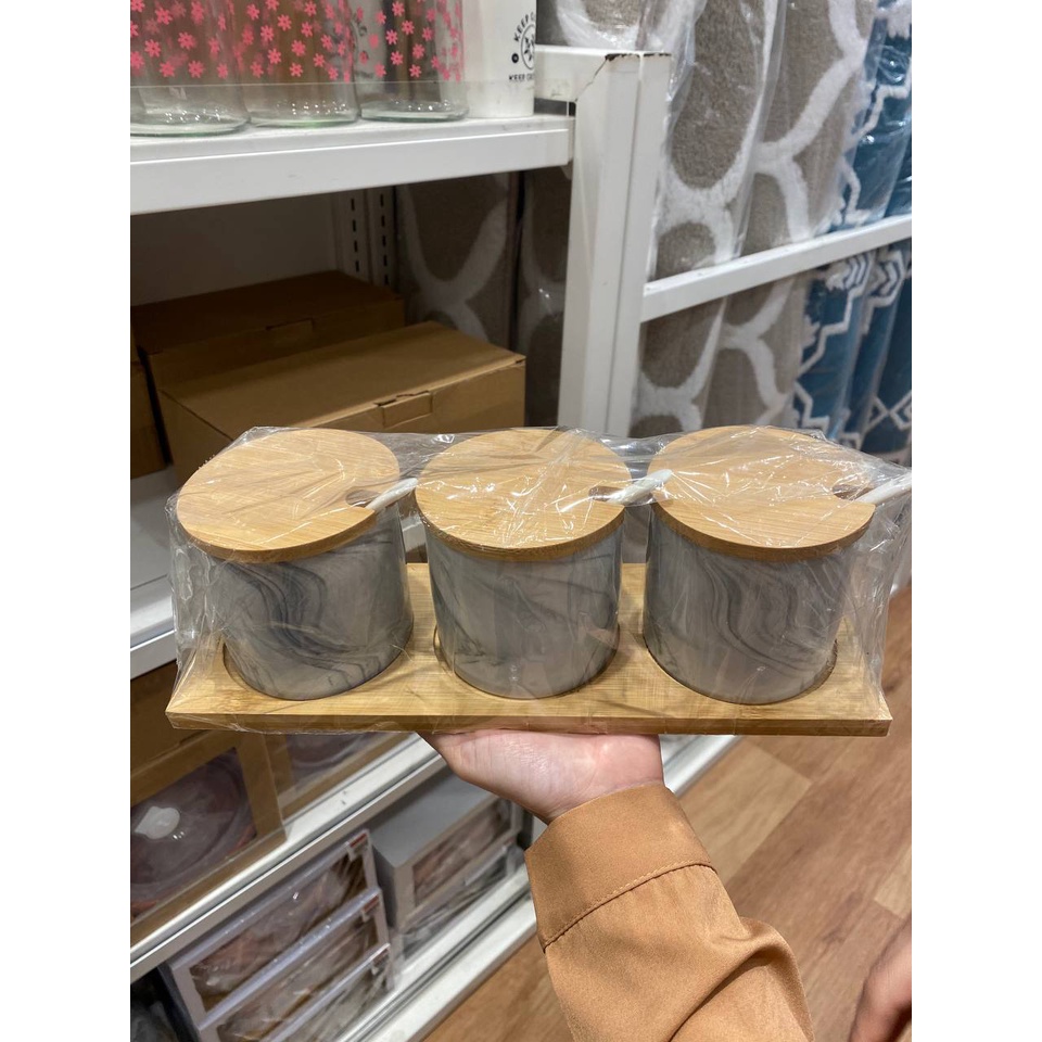 KAISON SPICE JAR / MARBLE SPICE JAR / MARBLE CONTAINER / BEKAS REMPAH