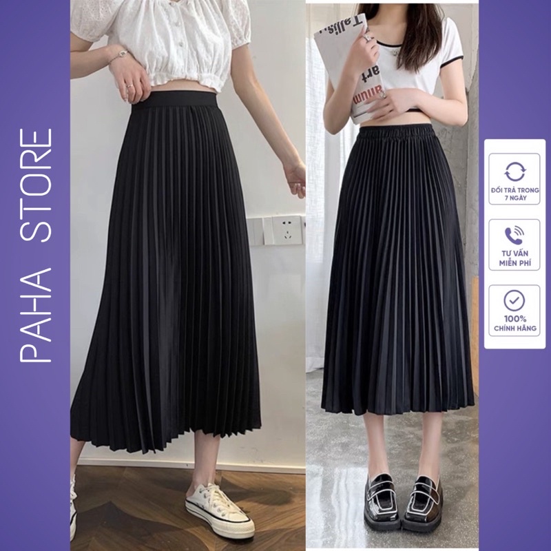 Pleated Long Pleated Skirt, 1-Storey Pleated Skirt, Pleated Skirt ...