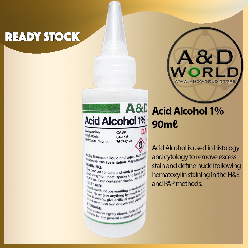 Acid Alcohol 1 90mL Ziehl Neelsen Decolorizer Differentiation